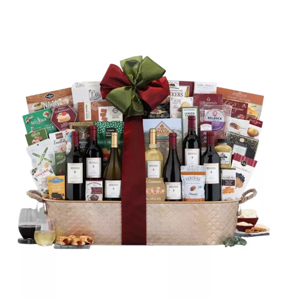 Chocolate Brownie & Wine Gift Set