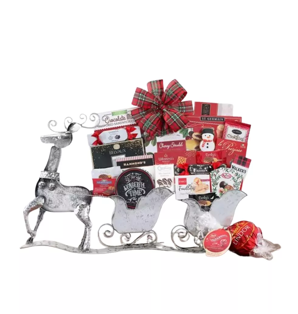 Festive Chocolates and Cookies Basket